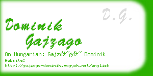 dominik gajzago business card